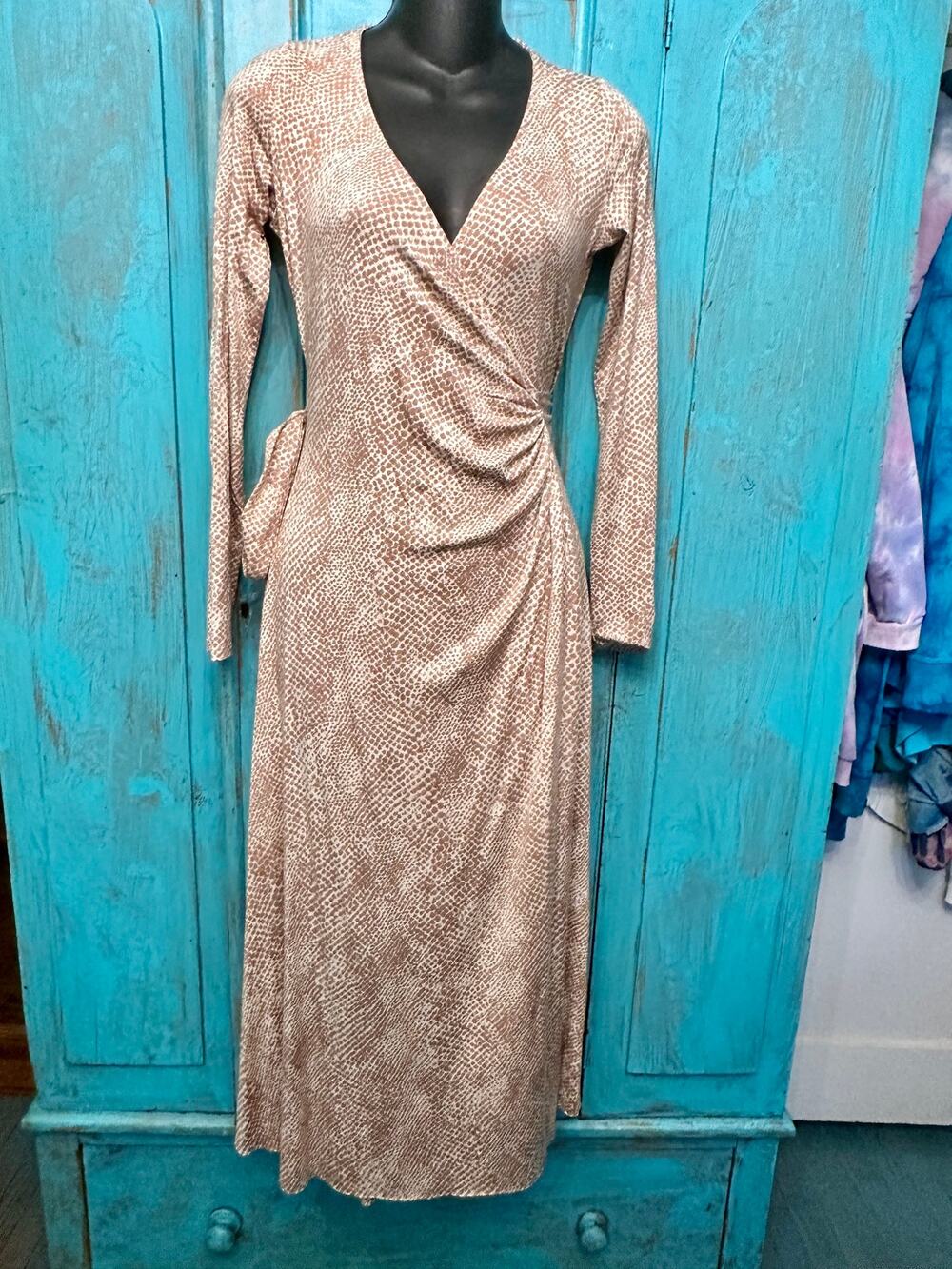 NWT RACHEL PALLY NEIMAN MARCUS HARLOW JERSEY REPTILE PRINT WRAP DRESS S